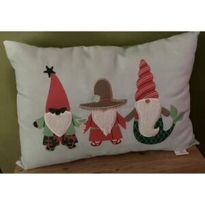St. Nicholas Square Aqua Beach Gnome Throw Pillow
